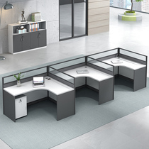 Staff desk and chair combination screen 4 6 people card seat office simple modern double four people staff seat partition
