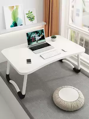 Computer desk bed lazy people floating window small table girl bedroom sitting desk folding small table board dormitory students Small Learning Table Office artifact movable lap table ins Wind