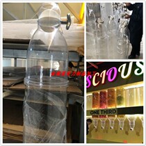 Processing customized transparent organic glass Confectionery Bottle Mesh Red Acrylic Tank Cylindrical
