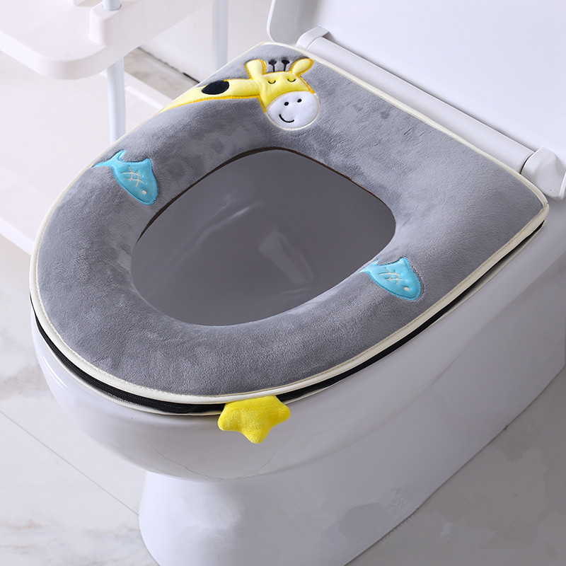 Light luxury creative European high-grade universal toilet mat winter household thickened toilet seat cushion cute toilet cover