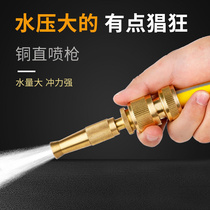 High-pressure car wash water gun household set pure copper direct spray gun watering tool four seasons h hose flushing tool steam