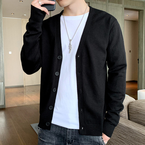 秋冬季开衫毛衣男士外穿针织衫毛衫外套