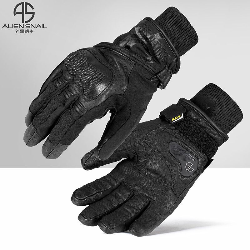 Extraterrestrial snail AT65P winter motorcycle gloves warm waterproof and anti-fall riding windproof genuine leather long style locomotive-Taobao