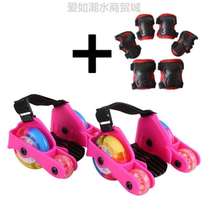 Wind Fire Storm Walking Shoelace Assisted Child Wheel PU Light Wheel Skating Shoes Four Wheels Starry Sky Shining Skate Learning Wheels Skating