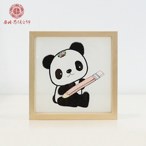 Panda handmade embroidery Shu embroidery double-sided embroidery ornaments creative home living room decoration gift crafts