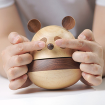 Original panda ornaments Music Box Music Box wooden to send girlfriends girls birthday gifts lettering