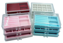 Hot flannel jewelry box Multi-function jewelry storage box Ring earrings necklace jewelry box with cover jewelry box