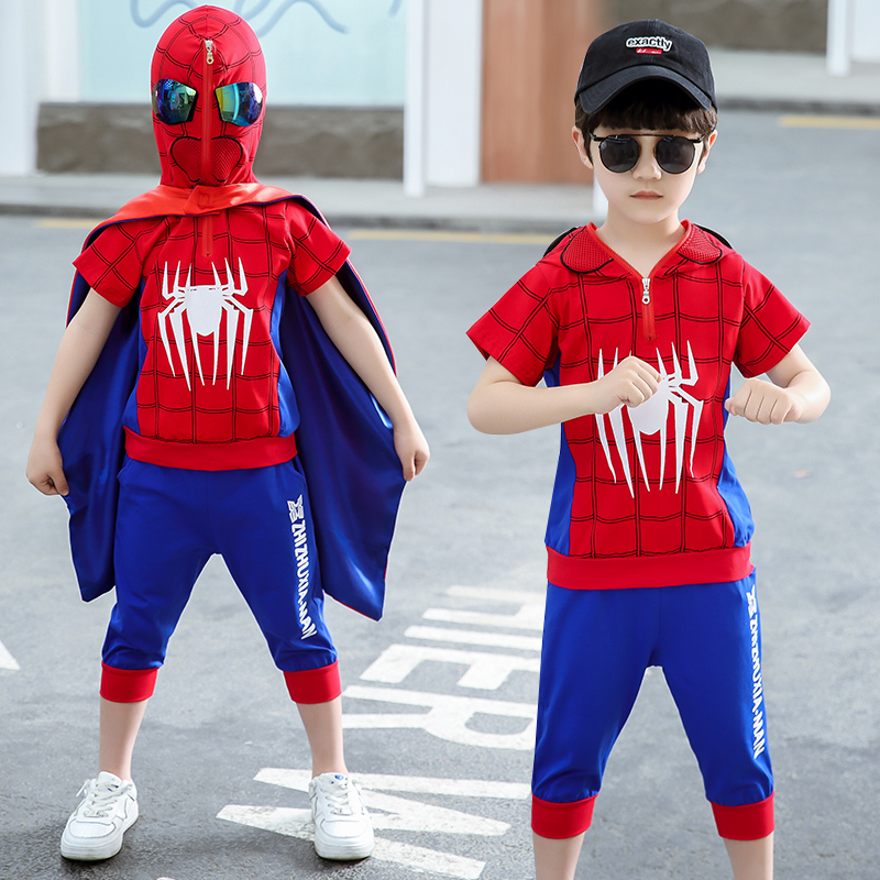 Boys 2021 New Children's Clothing Autumn Spider-Man Children's Suit Autumn Ultraman Clothes Boys Spring and Autumn