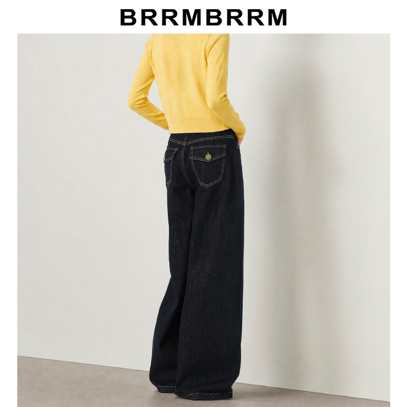 Dark Blue Wide-Leg Jeans for Women 2026 New High-Waisted Slimming Loose Casual Relaxed Straight-Leg Floor-Length Pants Dark Blue Wide-Leg Jeans for Women 2026 New High-Waisted Slimming Loose Casual Relaxed Straight-Leg Floor-Length Pants