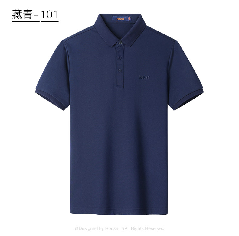 洛兹 桑蚕丝 短袖t恤男士polo衫冰爽 图12