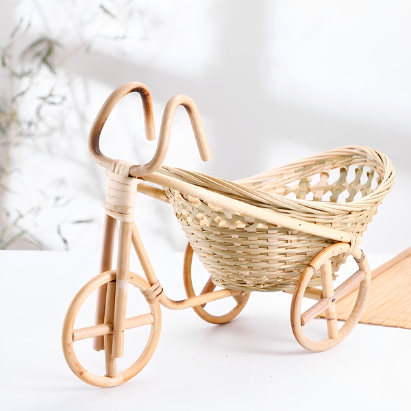 Bamboo Baskets, Bamboo Weaving Crafts, Bamboo Baskets for Vegetables, Bamboo Baskets for Cold Dishes, Three-Wheeled Bamboo Cart, Bamboo Basket Cart
