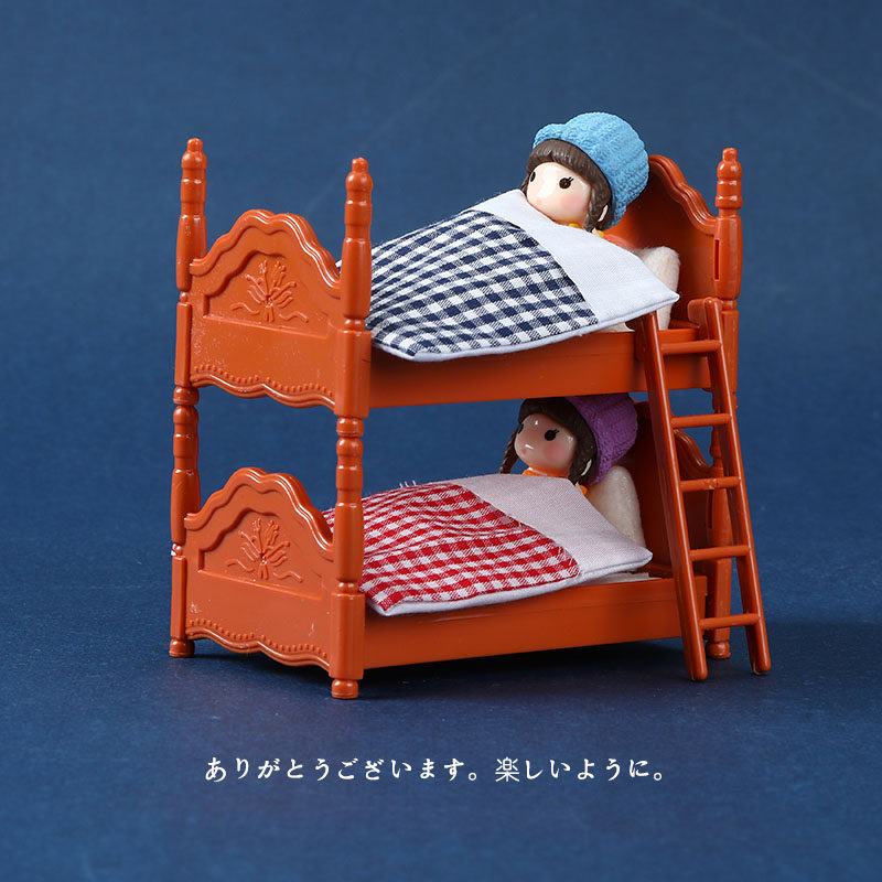 Miniature mini simulation double-layer princess bed model girl doll bedroom finished furniture micro landscape scene decoration