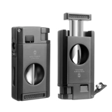 Санхей Многоофункциональный сигарный режущий режущий интегрированный портативный портативный сигарный инструмент с V -обработкой режущей бурения двойной прямой