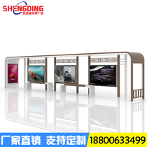 Customized intelligent voice announcement station bus shelter stainless steel antique city characteristic bus station manufacturer
