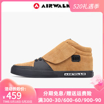 Airwalk x The Vic sliding board shoes male professional abrasion resistant retro fur magic sticker high shoe tide