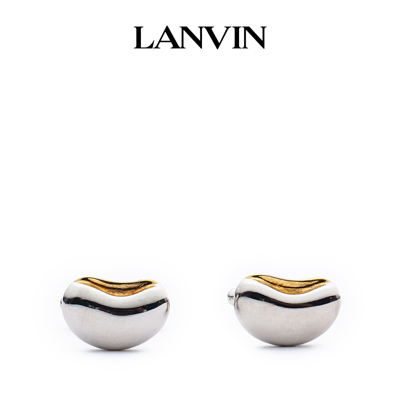 Lanvin Wangfan official flagship store men's silver irregular cuffbutton