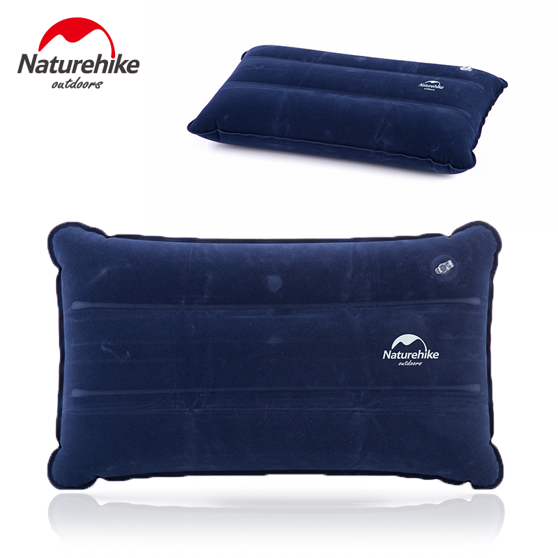 NH Norwegian Air Inflatable Pillow Outdoor Leisure Camping Siesta Travel Pillow Flocking Inflatable Pillow Travel Portable Pillow