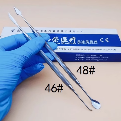 伟荣不锈钢雕刻刀牙科46#47#48号双头蜡刀蜡刀学生技工雕牙刀工具