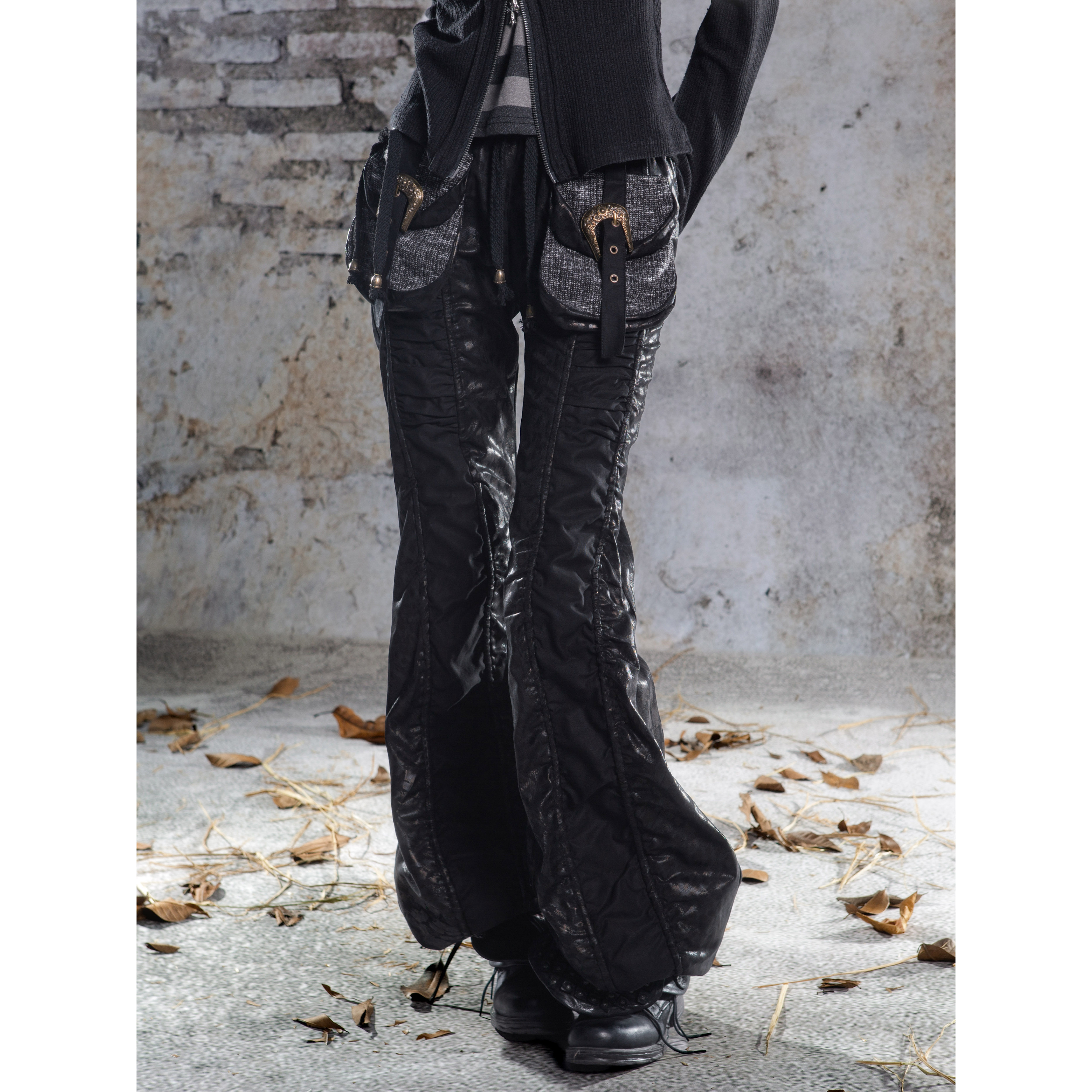 ✨ New favorite outfit | Ariadnaw punk style straight-leg pants 