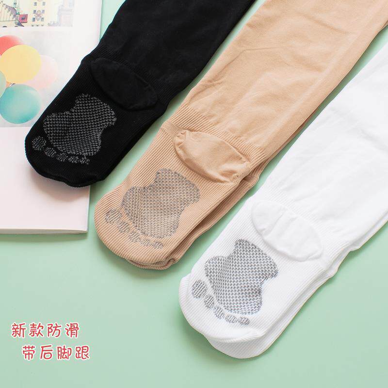 Children's dance Sox girls Summer silk stockings thin white Lido pantyhose special meat color baby hit bottom anti-slip-Taobao