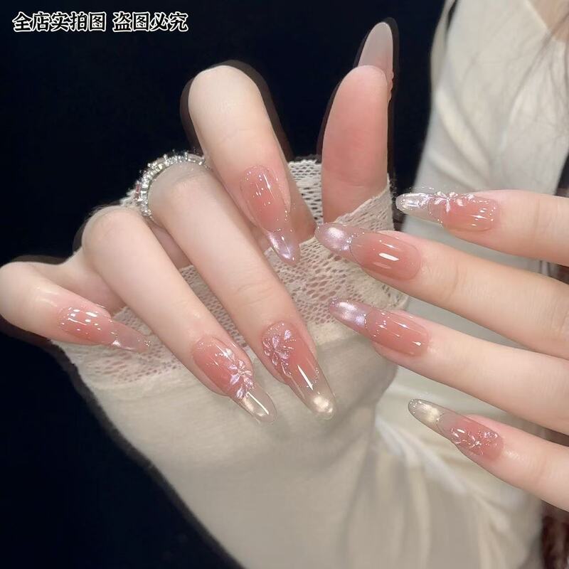 Feihua Ling - March Rabbit Hand-Painted 3D Flower Colorful Cat Eye Elegant Whitening Nail Art Handmade Wearable Nails Feihua Ling - March Rabbit Hand-Painted 3D Flower Colorful Cat Eye Elegant Whitening Nail Art Handmade Wearable Nails