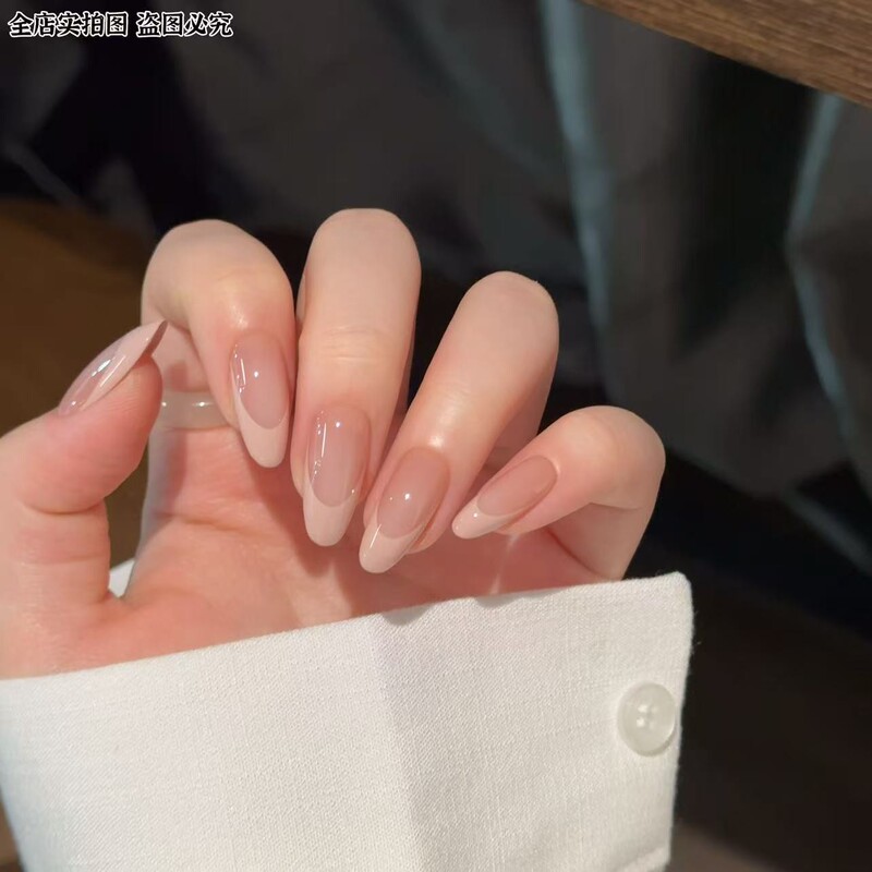 Girl's Vodka Double 11 Event Nail Art March Rabbit Handmade Wearable Nails 3D Construction Ultra High Position Skin Pink French Style Girl's Vodka Double 11 Event Nail Art March Rabbit Handmade Wearable Nails 3D Construction Ultra High Position Skin Pink French Style