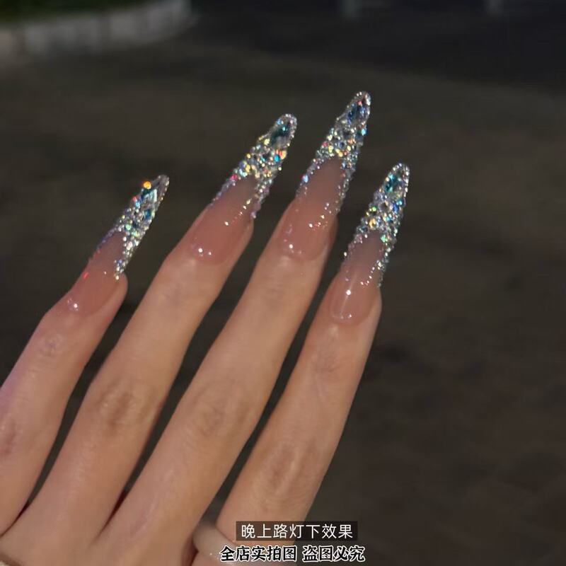 Crystal Shoes - March Rabbit High Luxury Collection Features Swarovski Elements and Is Fully Covered with Rhinestones, Handmade Wearable Nails