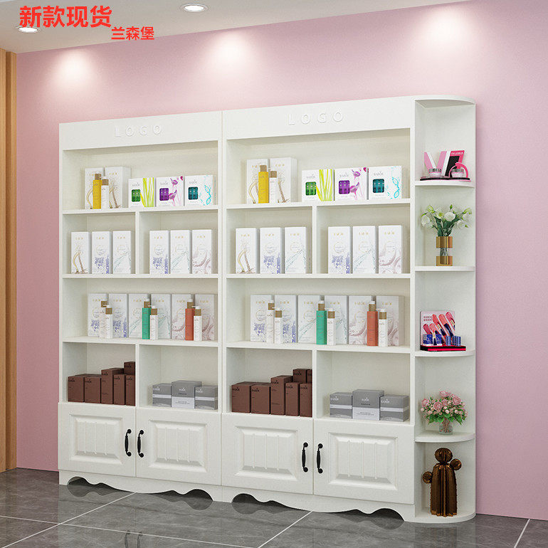 Cosmetics display cabinet beauty salon container corner display cabinet products product display cabinet shop nail shop shelves