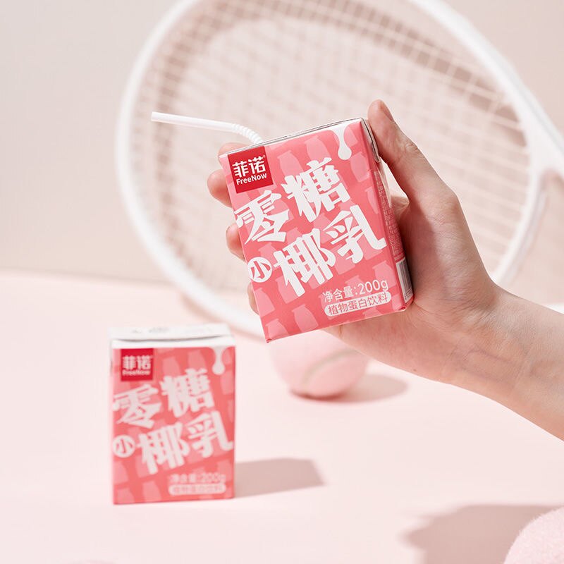 Fino Zero Sugar Coconut Milk Original Taste 200ml12 Box 6 Box Bottled Raw Juice Plant Coconut Milk Flavored