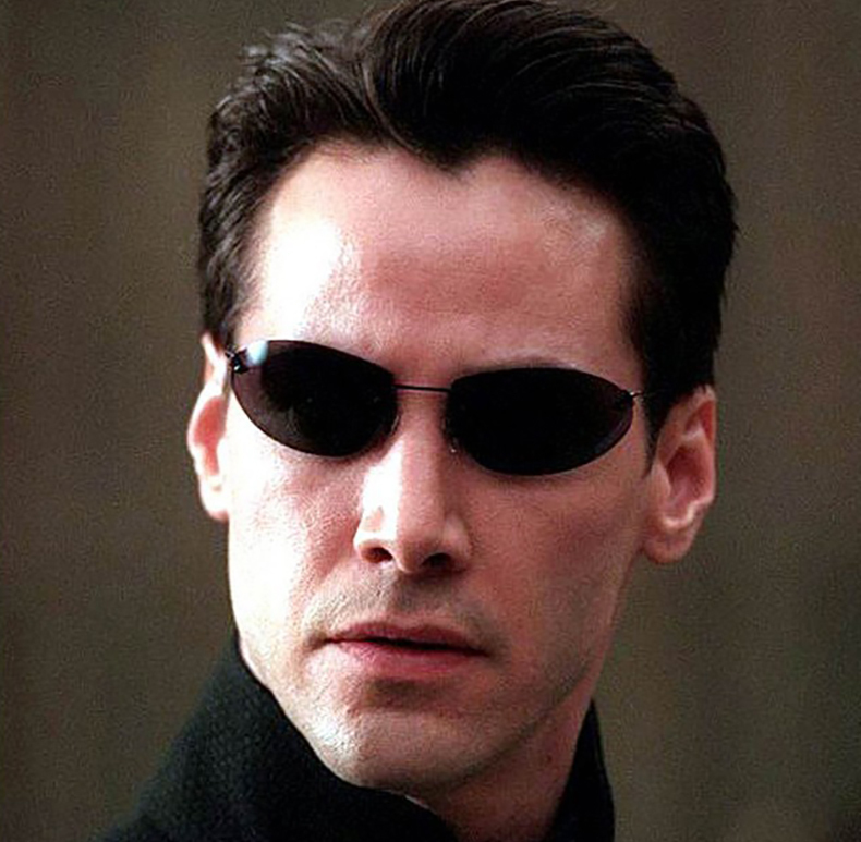Ultra-Light Pure Titanium Rimless Sunglasses, Matrix Retro Sunglasses, Men's High-Definition Polarized Glasses for Driving