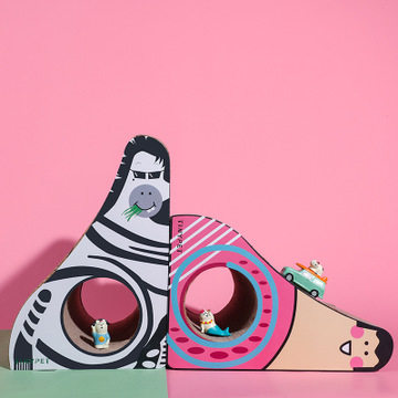 Triangle Cat Grip vertical corrugated cardboard Cat Litter Cat Toy Grinding claw spotted Horse snail Storm Walking Animal