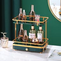 Bathroom Cosmetic containing rack with drawer dresser Dresser Rectangular lipstick Perfume Pink Cake Containing shelf