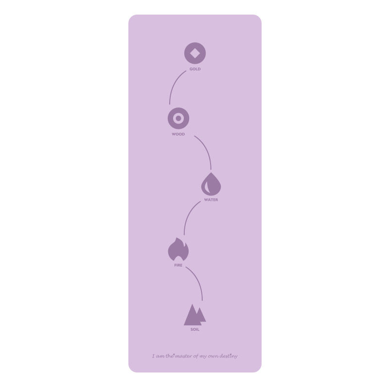 Five lines of life version 5mm Natural rubber Sweat Sweat Anti-Slip Tuhao Fitness Sports Dance Yoga Mat Custom