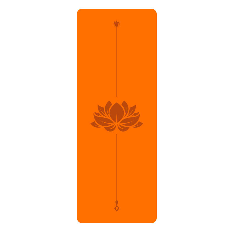 5mm Natural Rubber Non-slip Yoga Mat White Lotus Flower Balanced Version Professional Sports Fitness PU Mat-making