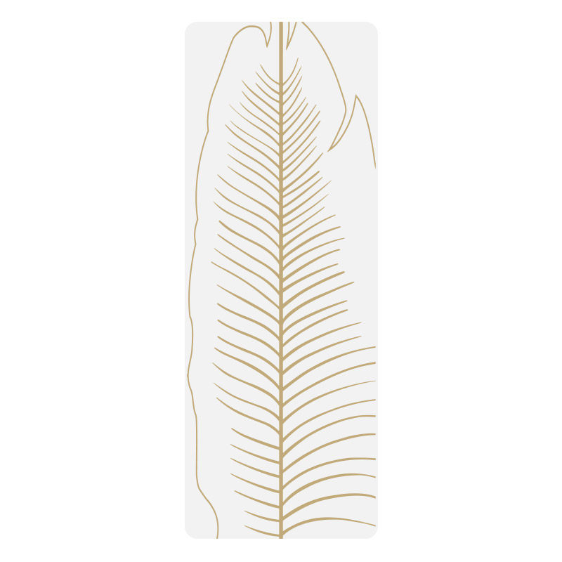 Special price flaw PU rubber yoga mat eco-friendly anti-slip native yoga mat 5mm plantain leaf featured design