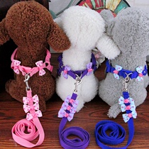 Little dog leash rope small medium-sized dog cat Teddy VIP than bear dog chain chest strap pet walking dog rope