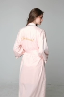 Розовый длинный банный халат, для подружки невесты