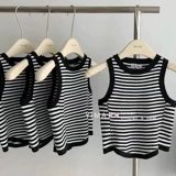 Тонкий детский жилет подходит для мужчин и женщин без рукавов, футболка, в западном стиле, круглый воротник