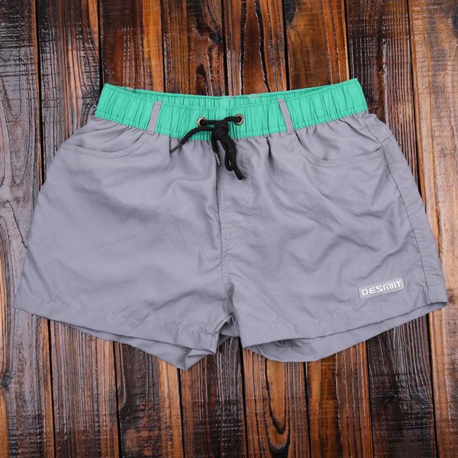 Quần short chạy bộ quần bơi rộng rãi quần đi biển nam màu rắn không khí thể thao đơn giản thể dục thể thao quần hai điểm thời trang - Quần bãi biển