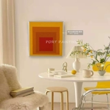 Гонконгская живопись Работы художника Подвесная картина Джозеф Альберс Нишевый дизайн Цветной блок Абстрактная оранжевая декоративная живопись