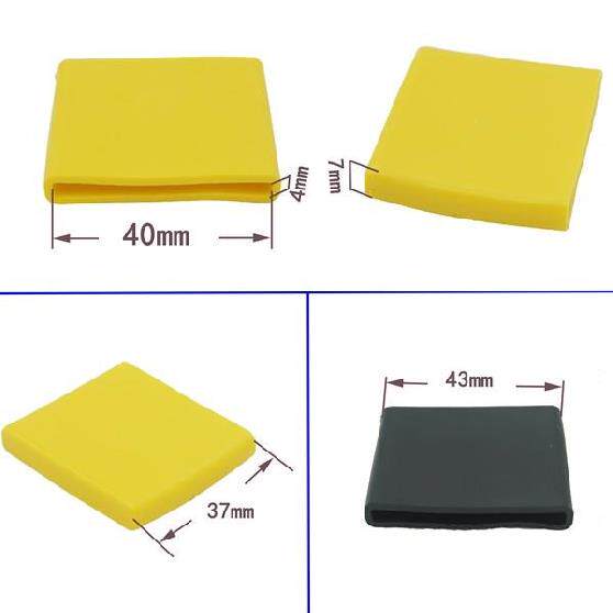 Flat steel protective sleeve red I-shaped iron flat flat rubber noise-reducing pipe cover green flat iron soft rubber plastic flat pipe