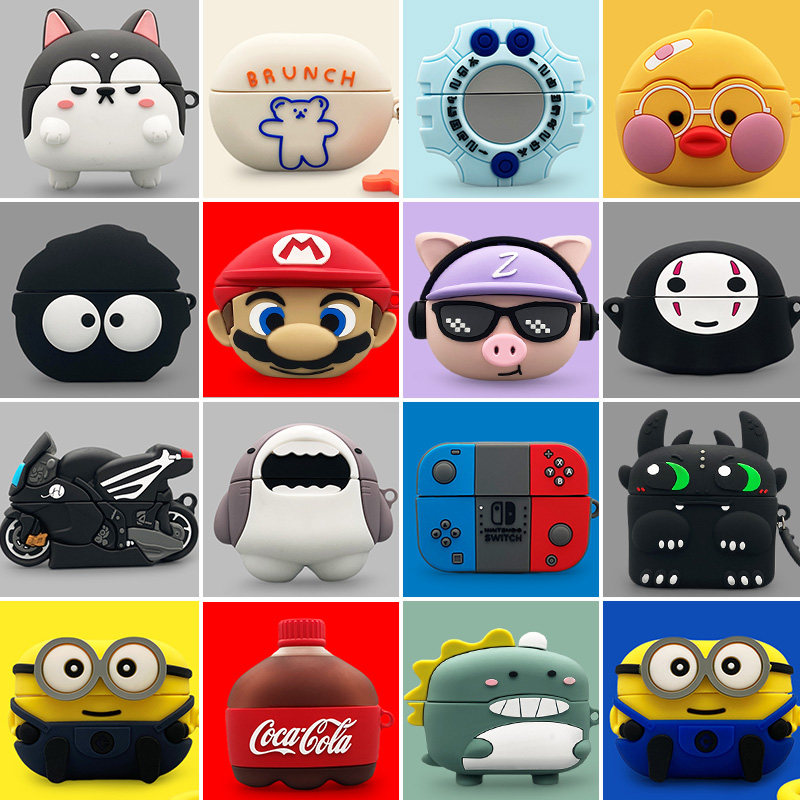 Huawei freebudspro protective sleeve silicone softshell freebuds pro headphone sleeve cartoon anti-fall Huawei Pro Bluetooth headphone charging case protection shell freebu