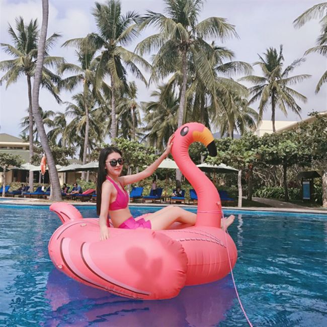 Núi biển trẻ em lưới người nổi tiếng chim hồng hạc kỳ lân nước đồ chơi bơm hơi giường nổi hàng nổi người lớn vòng bơi - Cao su nổi