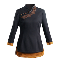 Hotel waiter work clothes long-sleeved high-end restaurant catering hotel lobby welcome staff work clothes autumn and winter clothes for women