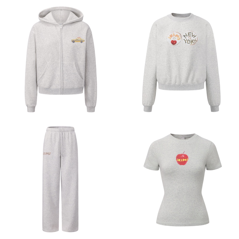 2026 Early Spring New Collection Skims New York Limited Series Cute Bagel Print Sweatshirt Casual and Versatile