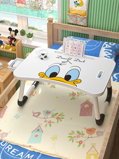 Bed small table foldable cartoon bed desk dormitory bedroom home bay window small table children students study writing desk laptop lazy table