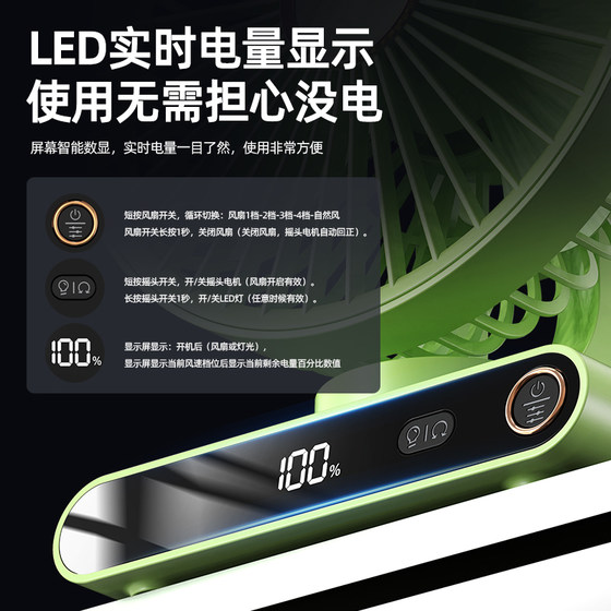 小风扇桌面电风扇小型家用静音办公室桌面上usb充电迷你卧室宿舍学生床上电扇台扇超长续航便携式制冷空调扇