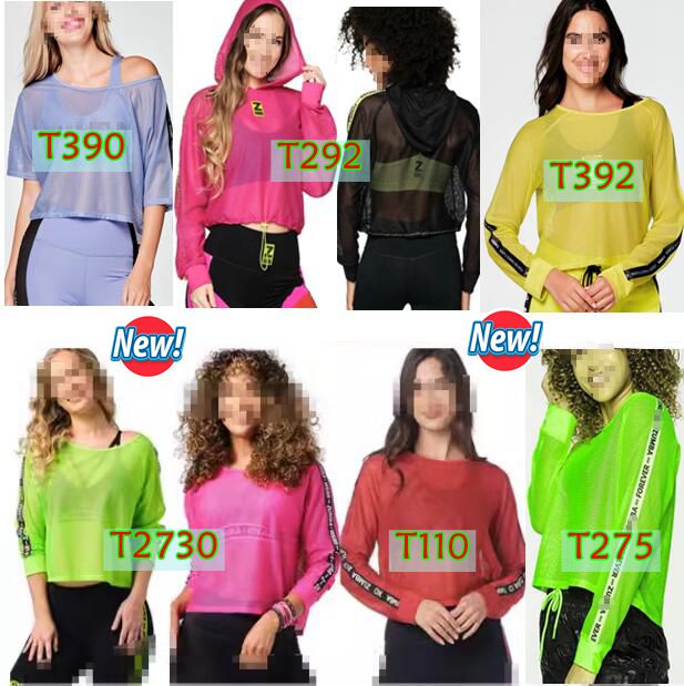 ZW fitness suit dance sports running fluorescent color mesh cloth 151275110292 2730390392-Taobao