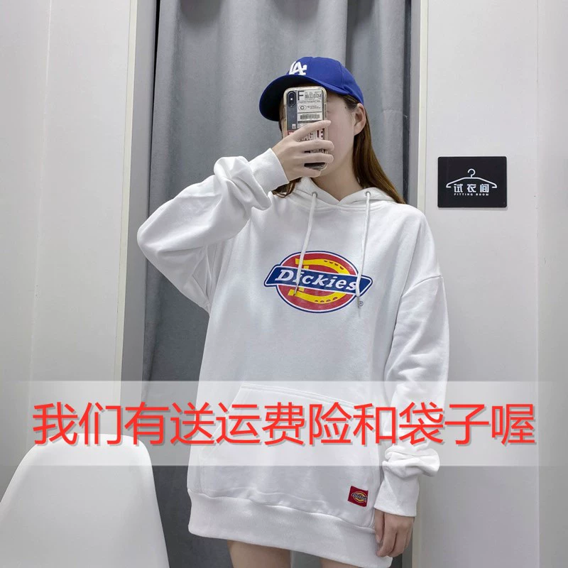 Áo len Dickies Dix áo khoác có mũ trùm đầu cổ tròn trong cặp dài tay thương hiệu thủy triều thu đông quần áo nam nữ và áo len - Thể thao lông cừu / jumper