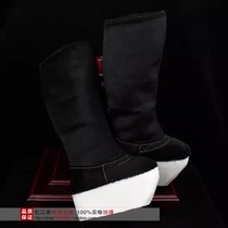 新款演出古装鞋高靴朝靴戏曲服装戏剧越剧小生高帮武生靴清朝官靴